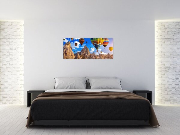 Tablou - Baloane cu aer cald, Cappadocia, Turcia. (120x50 cm)