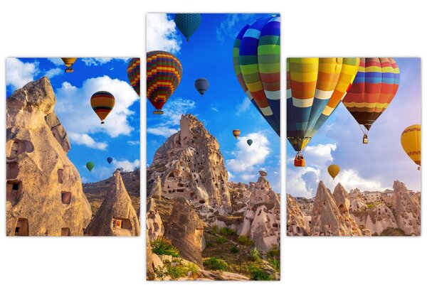 Tablou - Baloane cu aer cald, Cappadocia, Turcia. (90x60 cm)