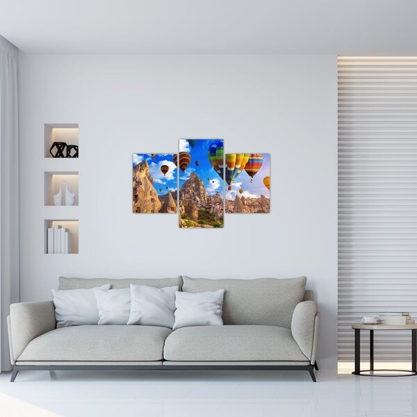 Tablou - Baloane cu aer cald, Cappadocia, Turcia. (90x60 cm)