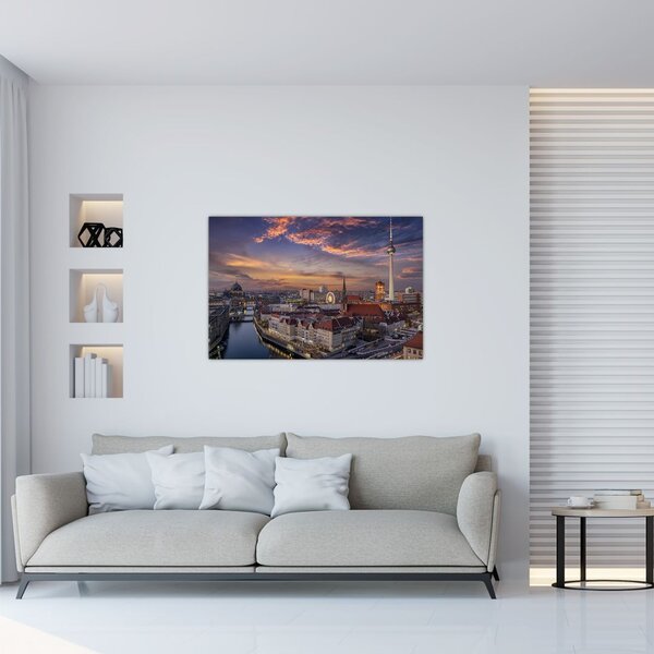 Tablou - Apus de soare în Berlin (90x60 cm)