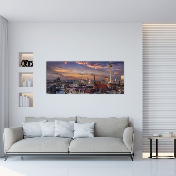 Tablou - Apus de soare în Berlin (120x50 cm)