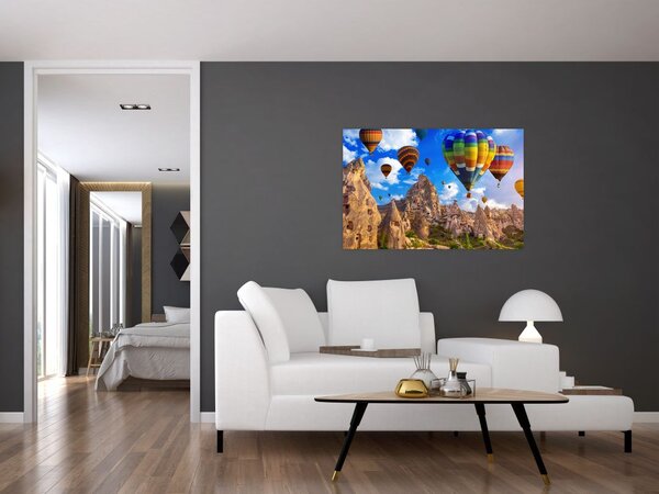 Tablou - Baloane cu aer cald, Cappadocia, Turcia. (90x60 cm)