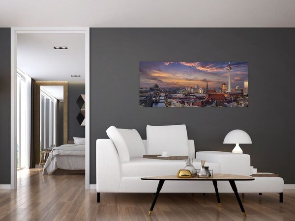 Tablou - Apus de soare în Berlin (120x50 cm)