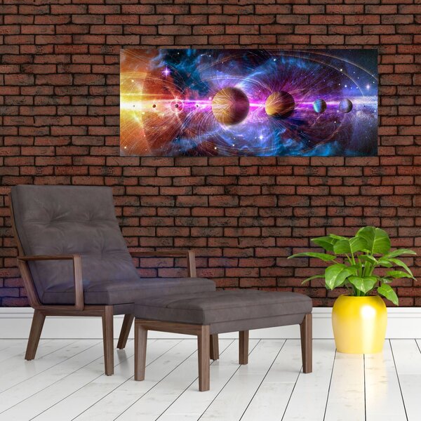 Tablou - Sistemul solar (120x50 cm)
