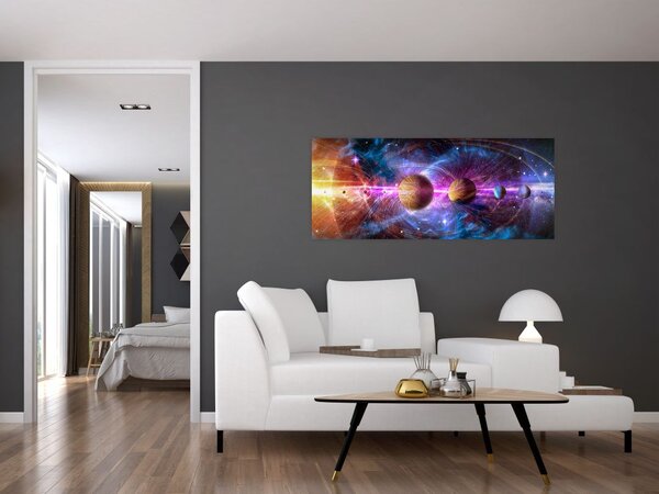 Tablou - Sistemul solar (120x50 cm)