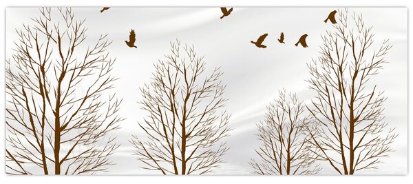Tablou - Cerb lângă râu (120x50 cm)