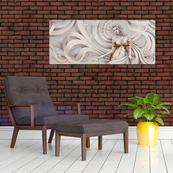 Tablou - Zeița motiv floral (120x50 cm)