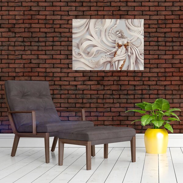 Tablou - Zeița motiv floral (70x50 cm)