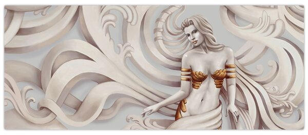 Tablou - Zeița motiv floral (120x50 cm)