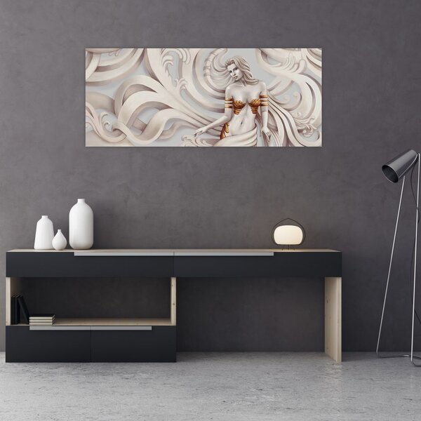 Tablou - Zeița motiv floral (120x50 cm)