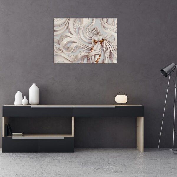 Tablou - Zeița motiv floral (70x50 cm)