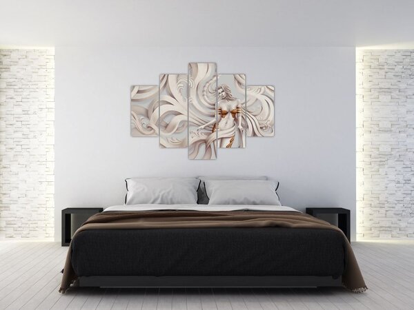 Tablou - Zeița motiv floral (150x105 cm)