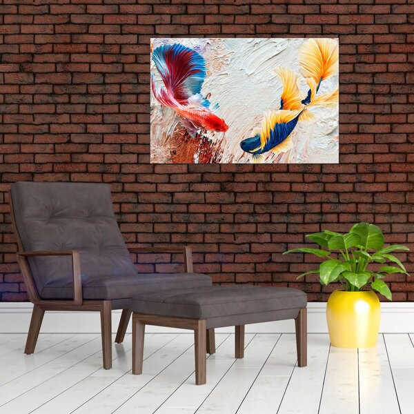 Tablou - Pești războinci (90x60 cm)