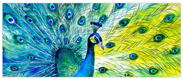 Tablou - Păun (120x50 cm)