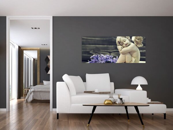 Tablou - Înger cu floare (120x50 cm)