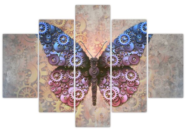 Tablou - Fluture steampunk (150x105 cm)