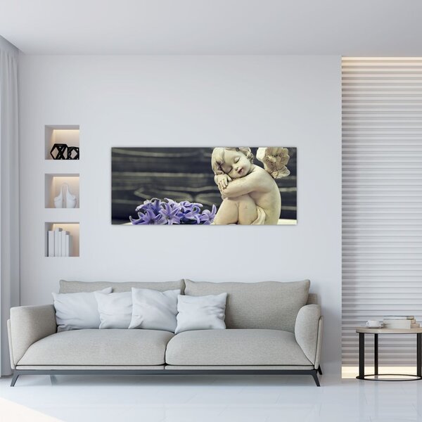 Tablou - Înger cu floare (120x50 cm)