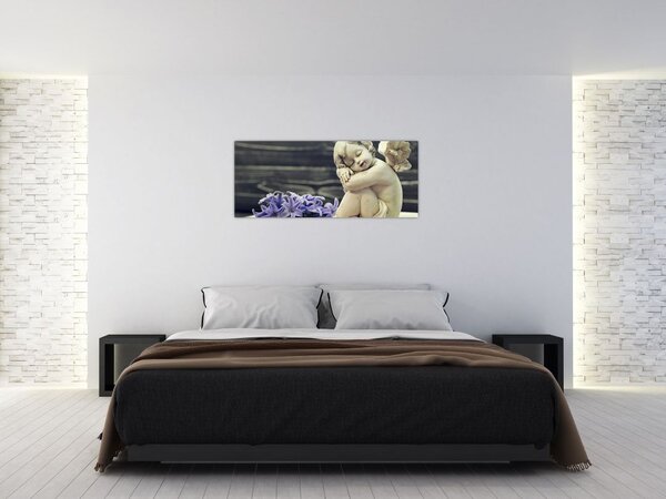 Tablou - Înger cu floare (120x50 cm)