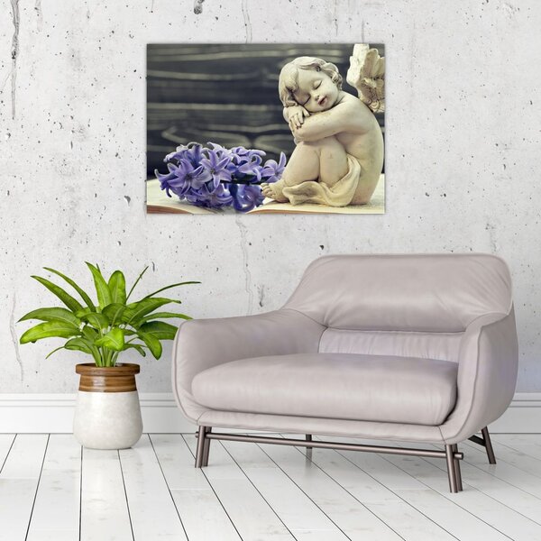 Tablou - Înger cu floare (70x50 cm)