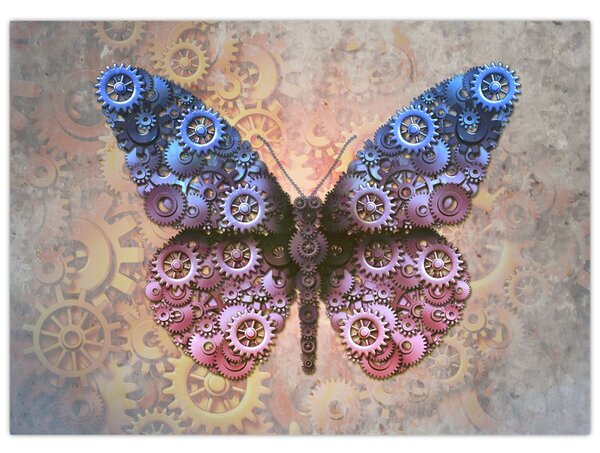 Tablou - Fluture steampunk (70x50 cm)