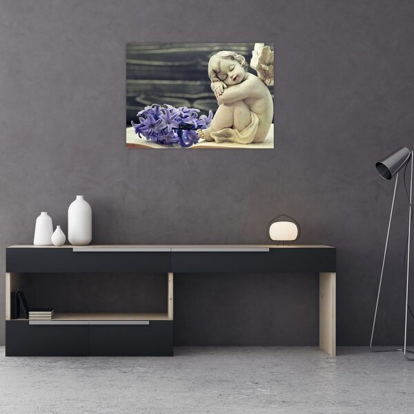 Tablou - Înger cu floare (70x50 cm)