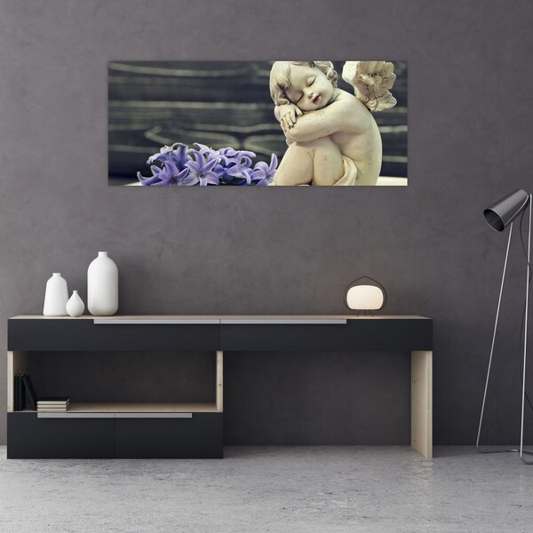 Tablou - Înger cu floare (120x50 cm)