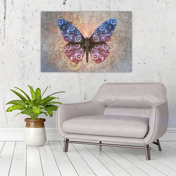Tablou - Fluture steampunk (90x60 cm)