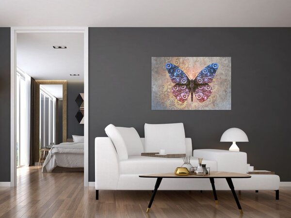 Tablou - Fluture steampunk (90x60 cm)