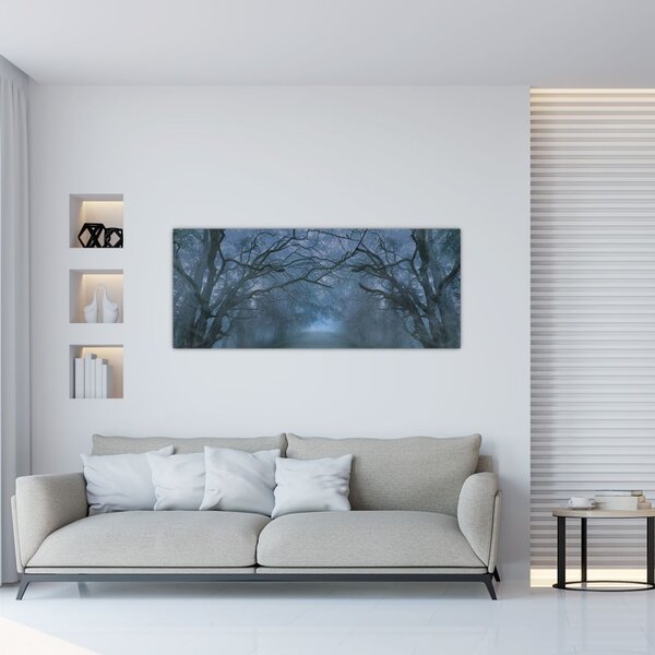 Tablou - Pădurea în ceață (120x50 cm)