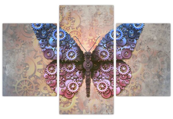 Tablou - Fluture steampunk (90x60 cm)
