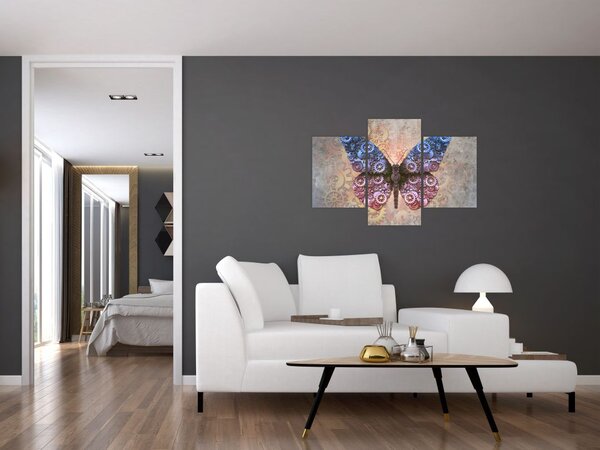 Tablou - Fluture steampunk (90x60 cm)