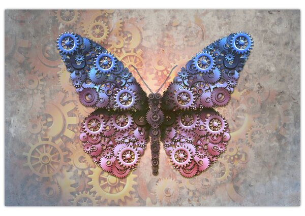 Tablou - Fluture steampunk (90x60 cm)