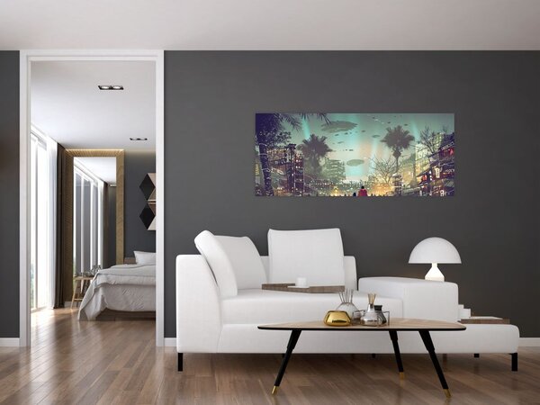 Tablou - Oraș în viitor (120x50 cm)
