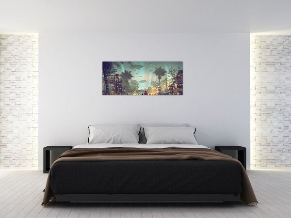 Tablou - Oraș în viitor (120x50 cm)