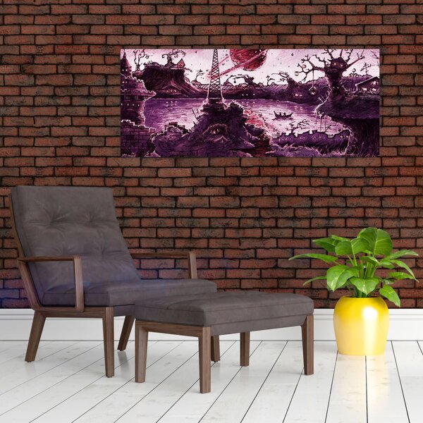 Tablou - Sat fermecat (120x50 cm)