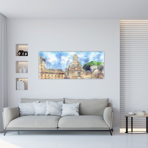 Tablou - Biserica Santa Maria di Loreto, Roma, Italia (120x50 cm)