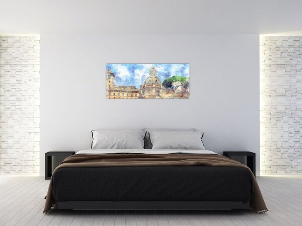 Tablou - Biserica Santa Maria di Loreto, Roma, Italia (120x50 cm)