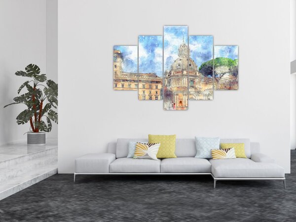 Tablou - Biserica Santa Maria di Loreto, Roma, Italia (150x105 cm)