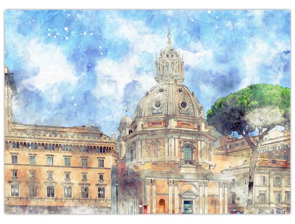 Tablou - Biserica Santa Maria di Loreto, Roma, Italia (70x50 cm)