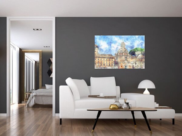 Tablou - Biserica Santa Maria di Loreto, Roma, Italia (90x60 cm)