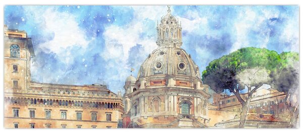 Tablou - Biserica Santa Maria di Loreto, Roma, Italia (120x50 cm)