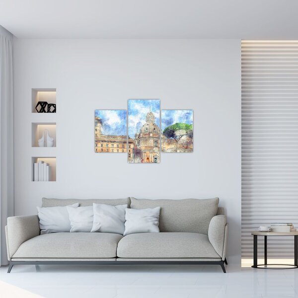 Tablou - Biserica Santa Maria di Loreto, Roma, Italia (90x60 cm)