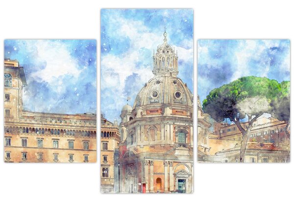 Tablou - Biserica Santa Maria di Loreto, Roma, Italia (90x60 cm)