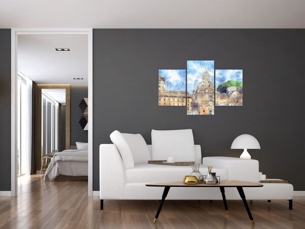Tablou - Biserica Santa Maria di Loreto, Roma, Italia (90x60 cm)