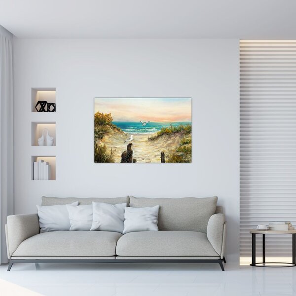 Tablou - Plaja cu nisip (90x60 cm)