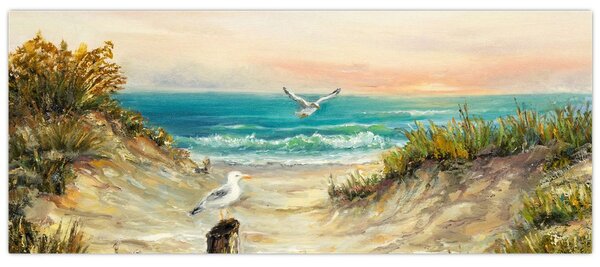 Tablou - Plaja cu nisip (120x50 cm)