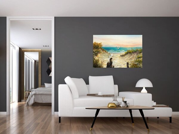 Tablou - Plaja cu nisip (90x60 cm)