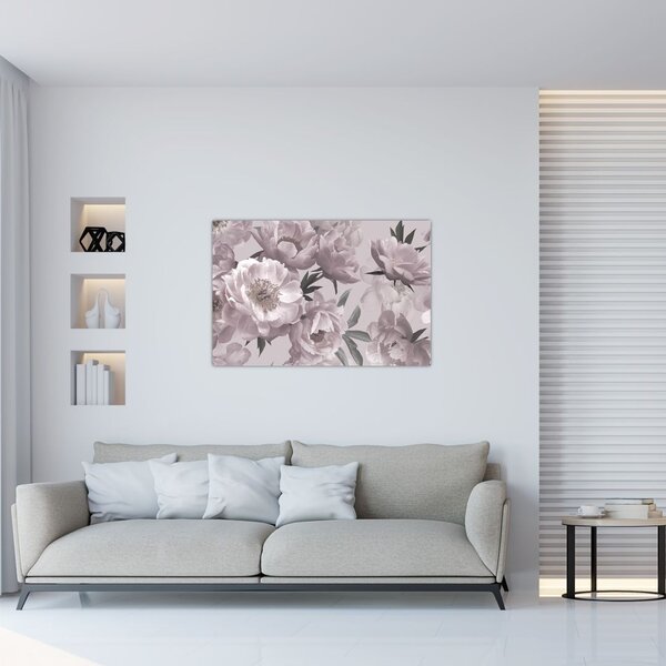 Tablou - Vintage bujorii (90x60 cm)