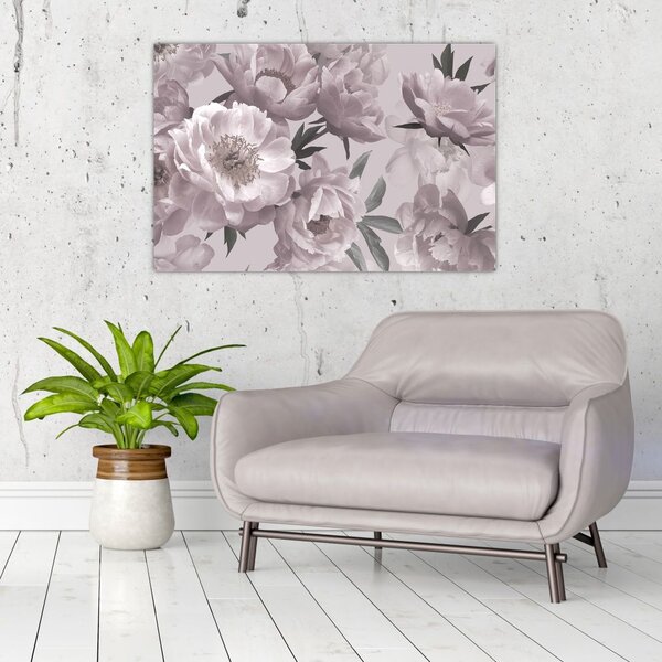 Tablou - Vintage bujorii (90x60 cm)