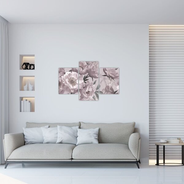 Tablou - Vintage bujorii (90x60 cm)